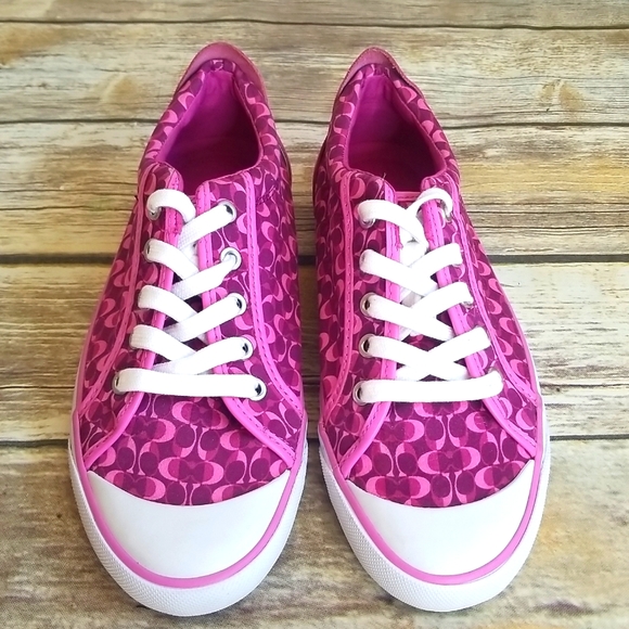pink coach shoes